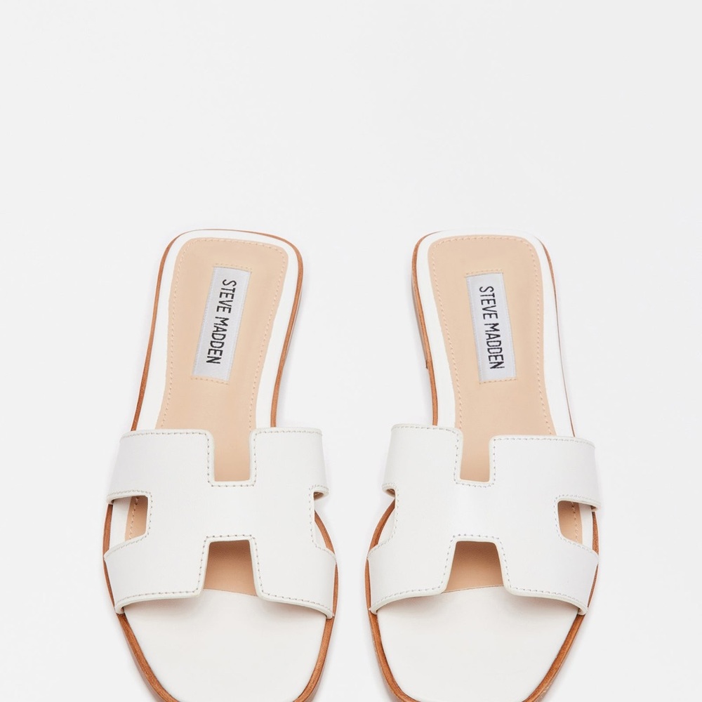 Steven Madden White Slide Sandals for Women - Picture 7 of 8